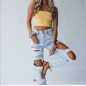 Jean joggers! So cute for the beach